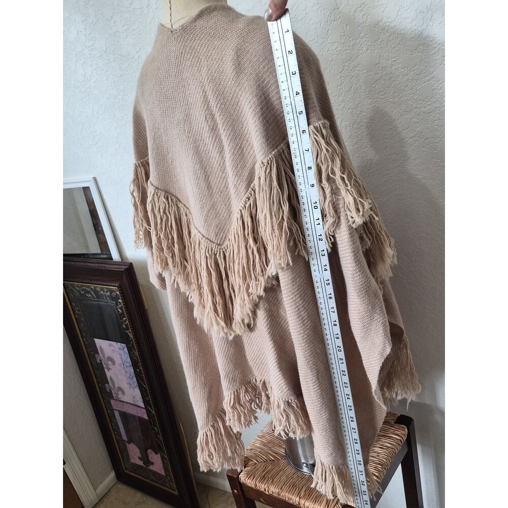 Phinomena 100% Alpaca Handmade Fringe Poncho - Picture 8 of 16
